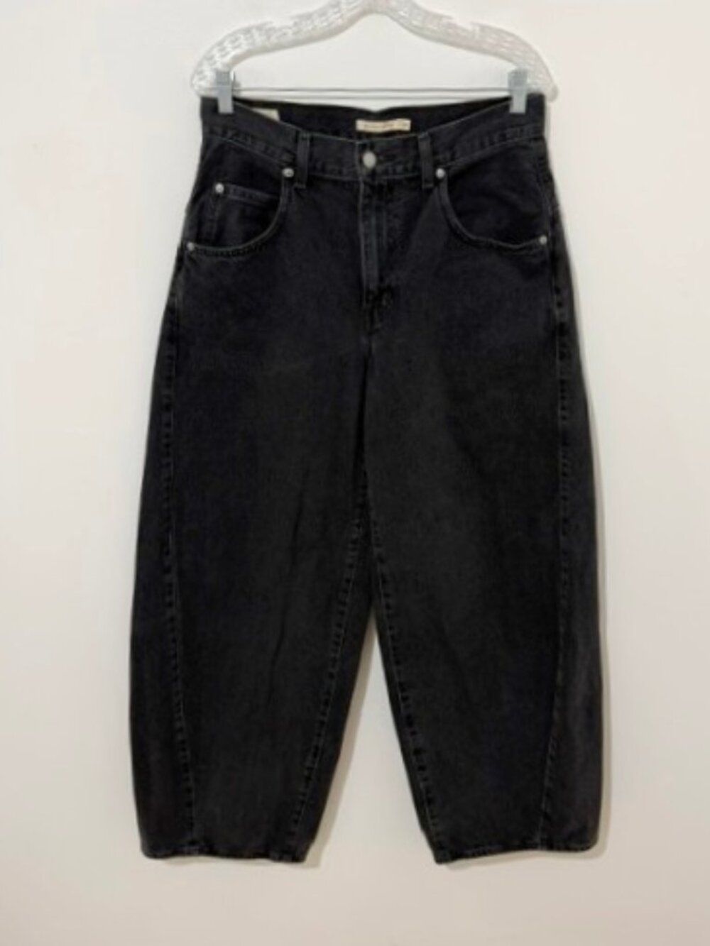 Levis Premium Super Baggy Barrel Jeans in Black Women's 29